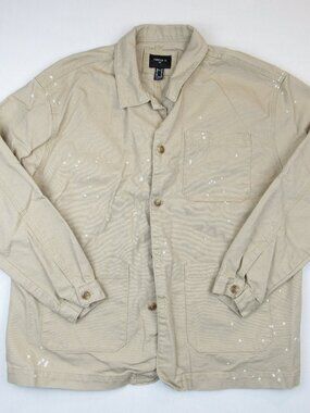 Forever 21 Paint Splatter Canvas Jacket Men's Size XL